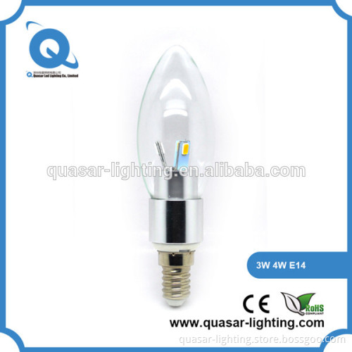 high CRI e12 e14 5w 4w 3w e14 led bulb candle clear